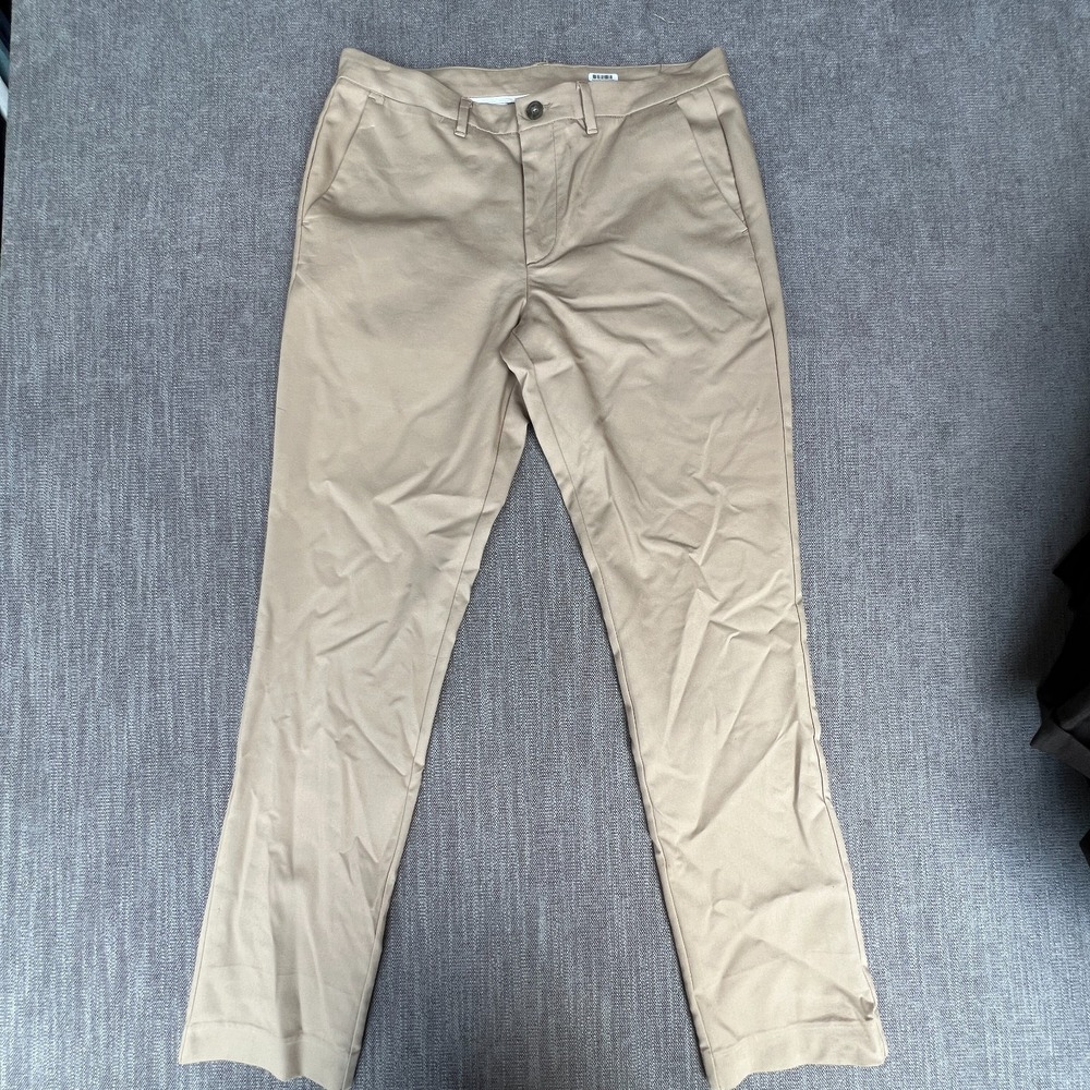 Calvin Klein Chino Pants Mens 33x32 Tan Flat Front Slash Pocket Straight Leg